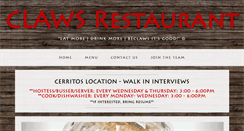 Desktop Screenshot of clawsrestaurant.com